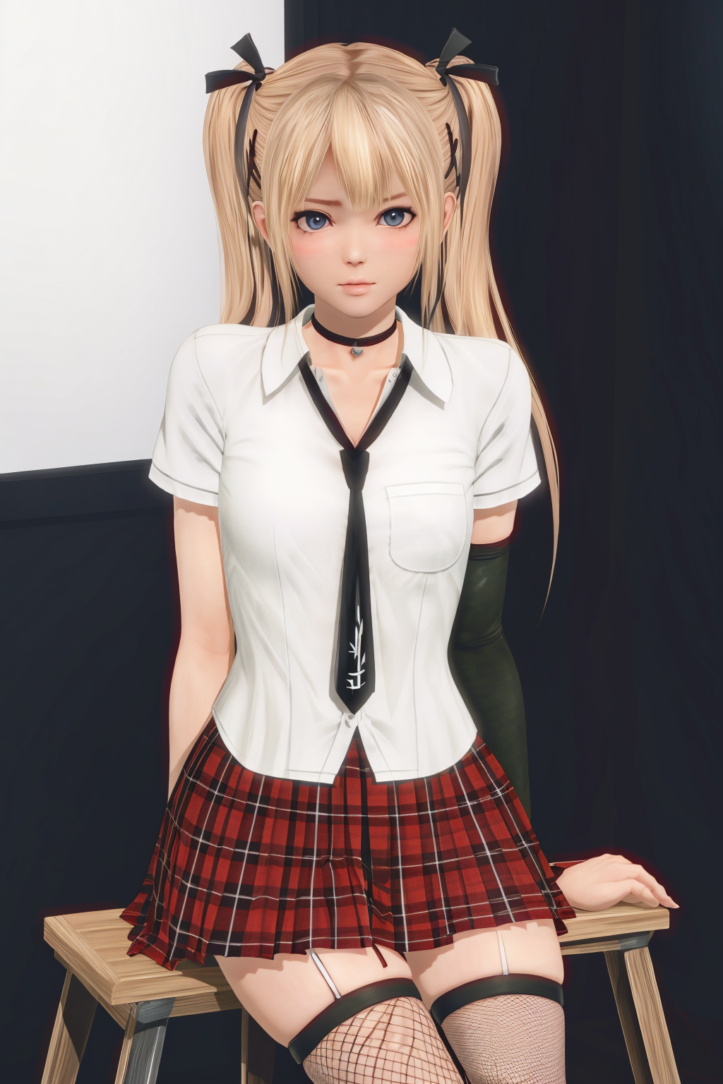 05578-594245454-masterpiece, best quality, marie rose, shy, blush, shirt, skirt, fishnet thighhighs, long hair, looking at viewer, sitting, focu.png